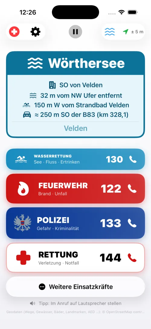 Modus Gewässer